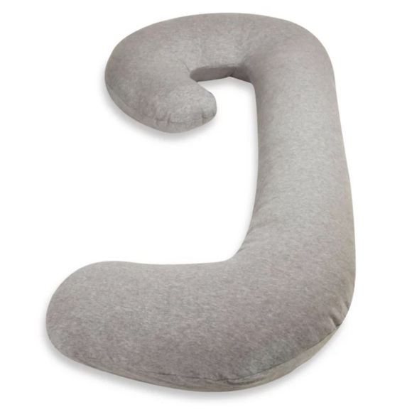 Leachco Snoogle Total Body Pillow in white with heather gray Pillowcase - Picture 8 of 8